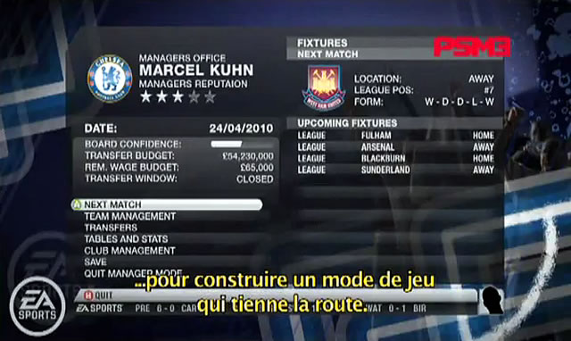 Скриншоты FIFA 10 с видео PSM3