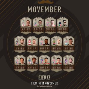 FUT 17: Карточки команды Movember (Усабрь) #2